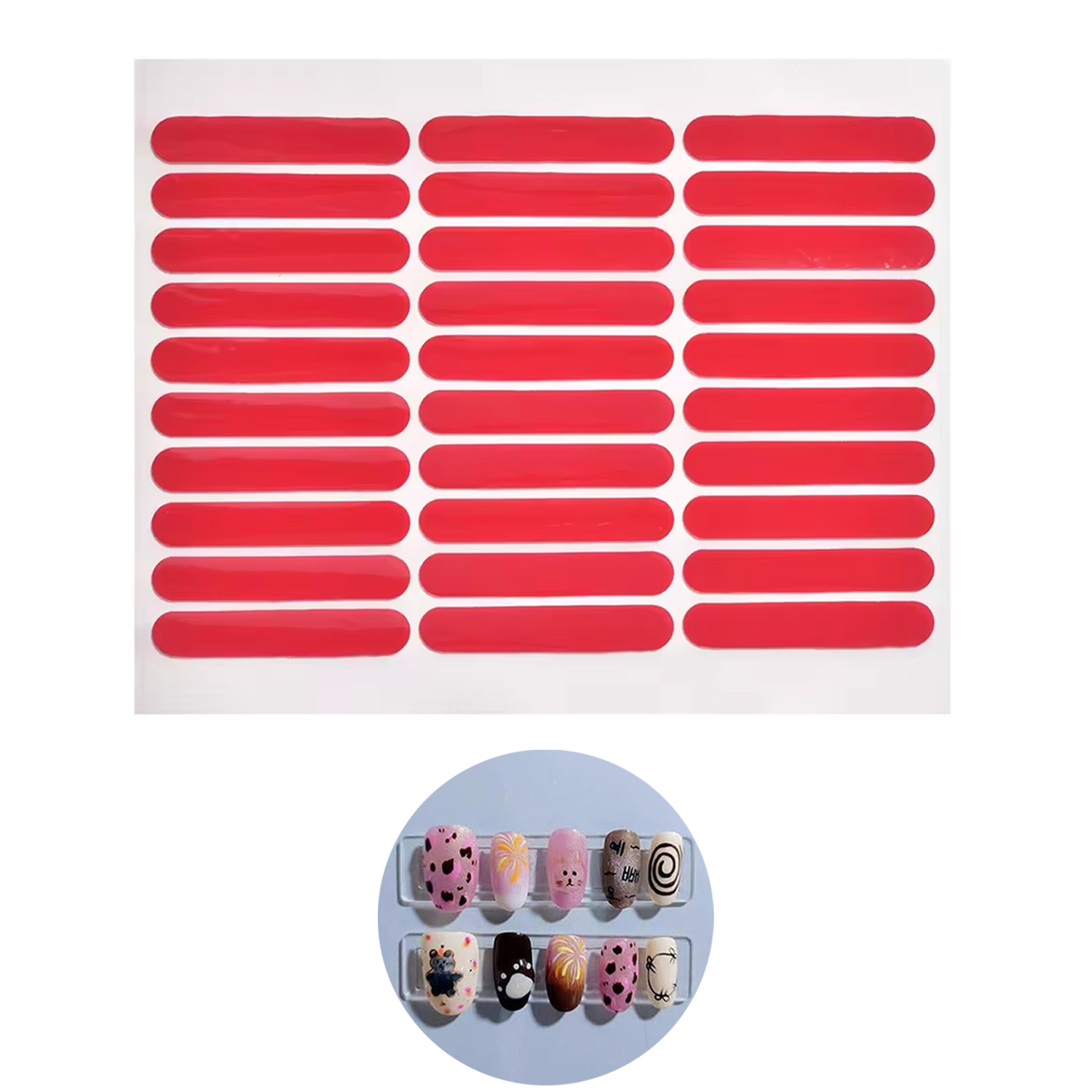 Nail Art Overlay - LULAA Dwustronna Kryształowa Taśma do Zdobienia