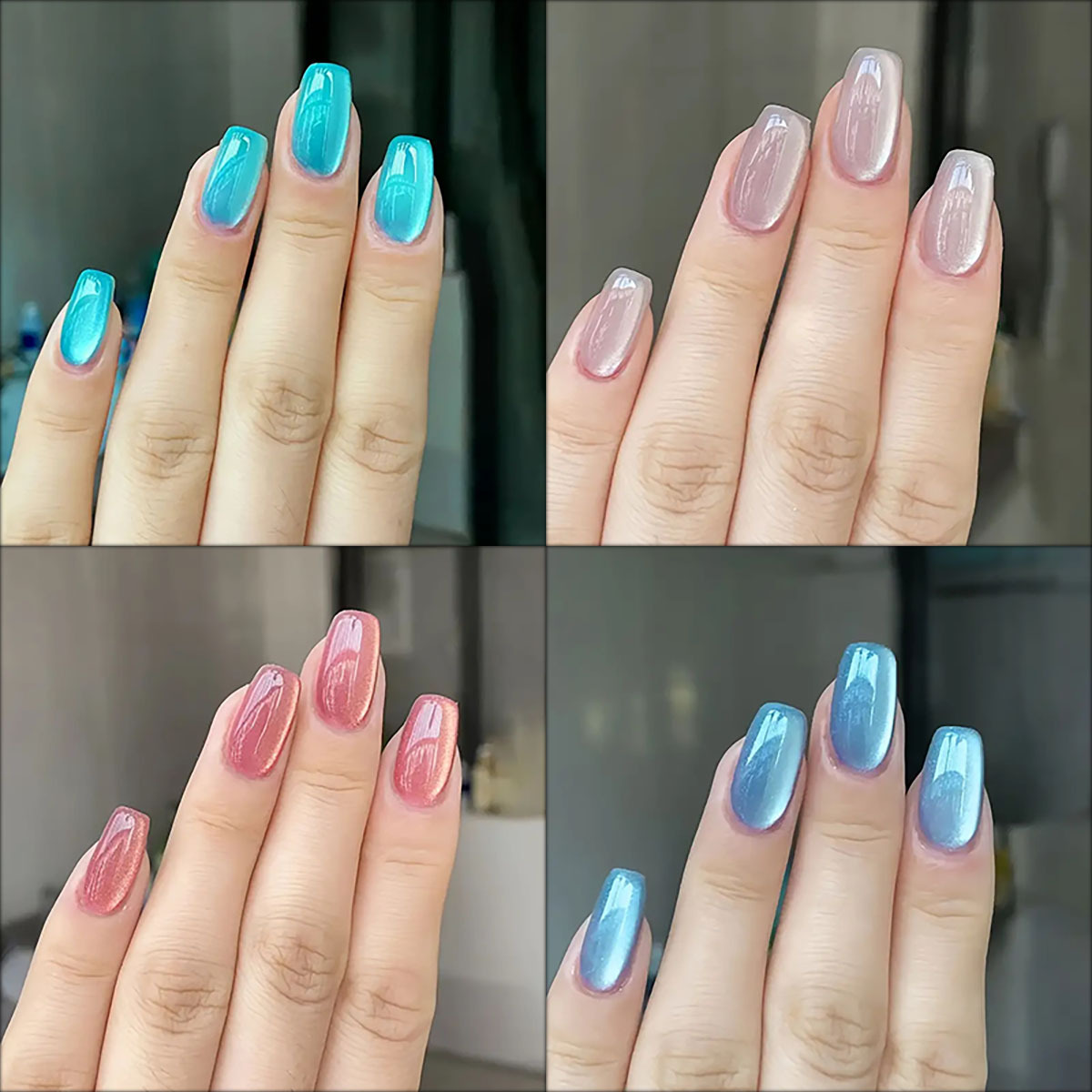 Nail Art Overlay - 24szt/30szt krótkie kwadratowe baletowe sztuczne paznokcie