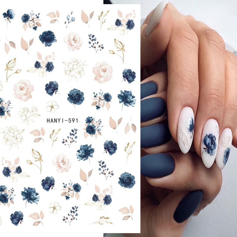 Nail Art Elegant - Naklejki 3d do paznokci eleganckie białe