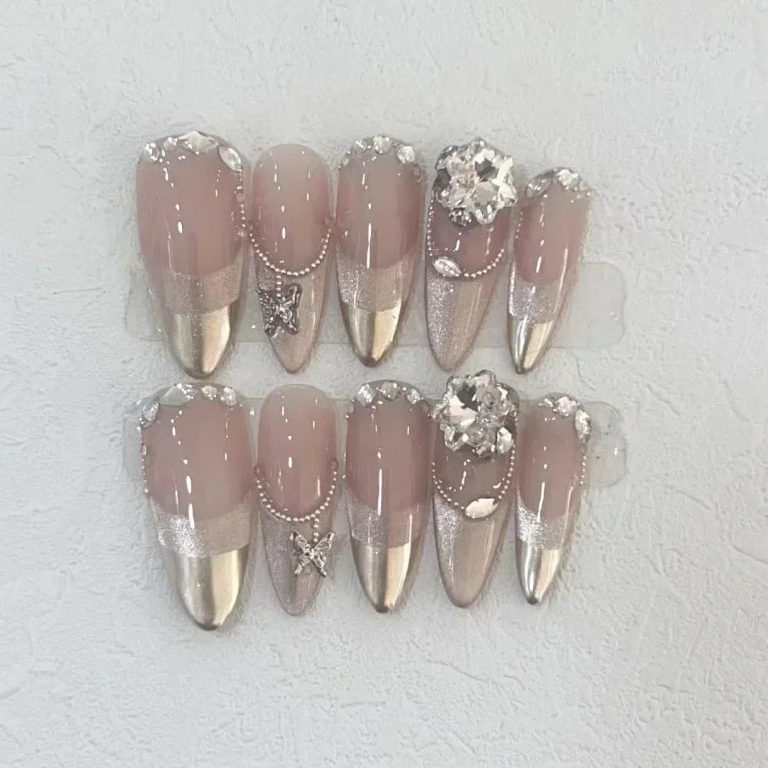 Nail Art Full Design - 10Pcs Handmade Press on Nails Full
