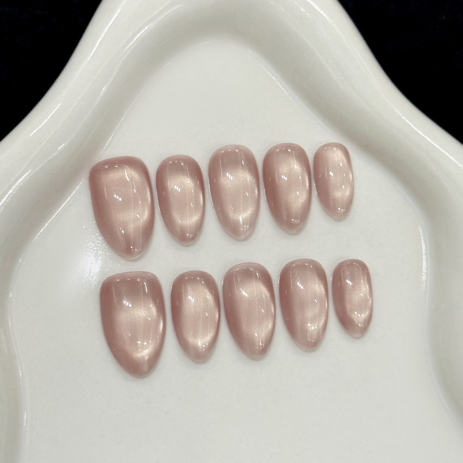 Nail Art Fake Nails - 10 szt. Ręcznie Robionych Paznokci Dociskanych