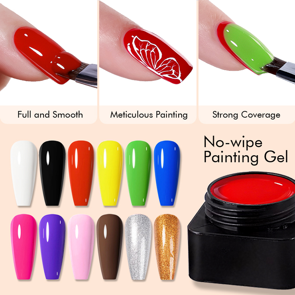 Nail Art Full Design - CHUNSHU 5ml No Wipe 4w1 Półstały
