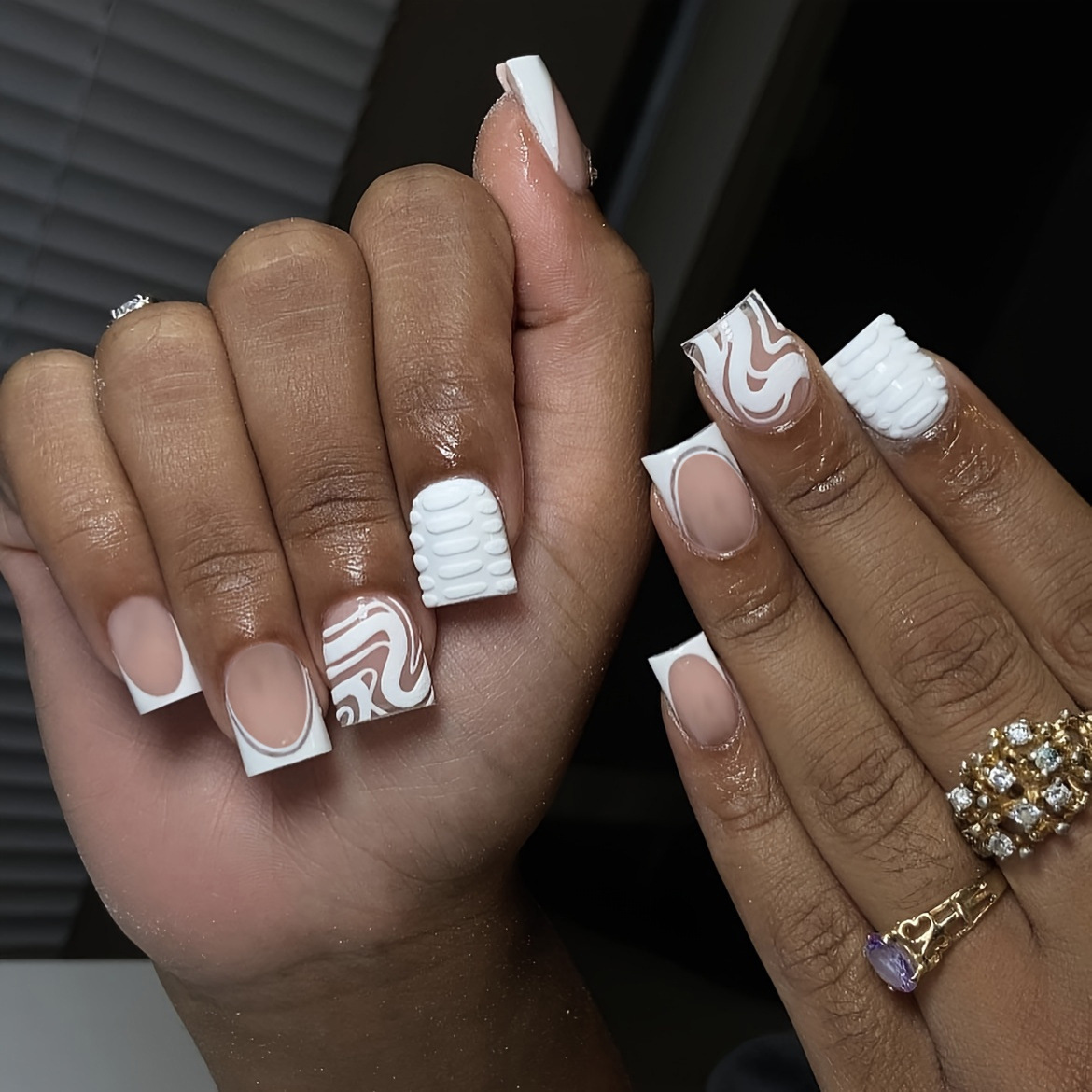 24 szt. Krótkie Kwadratowe Szt – Nail Art Full Design recenzja i cena