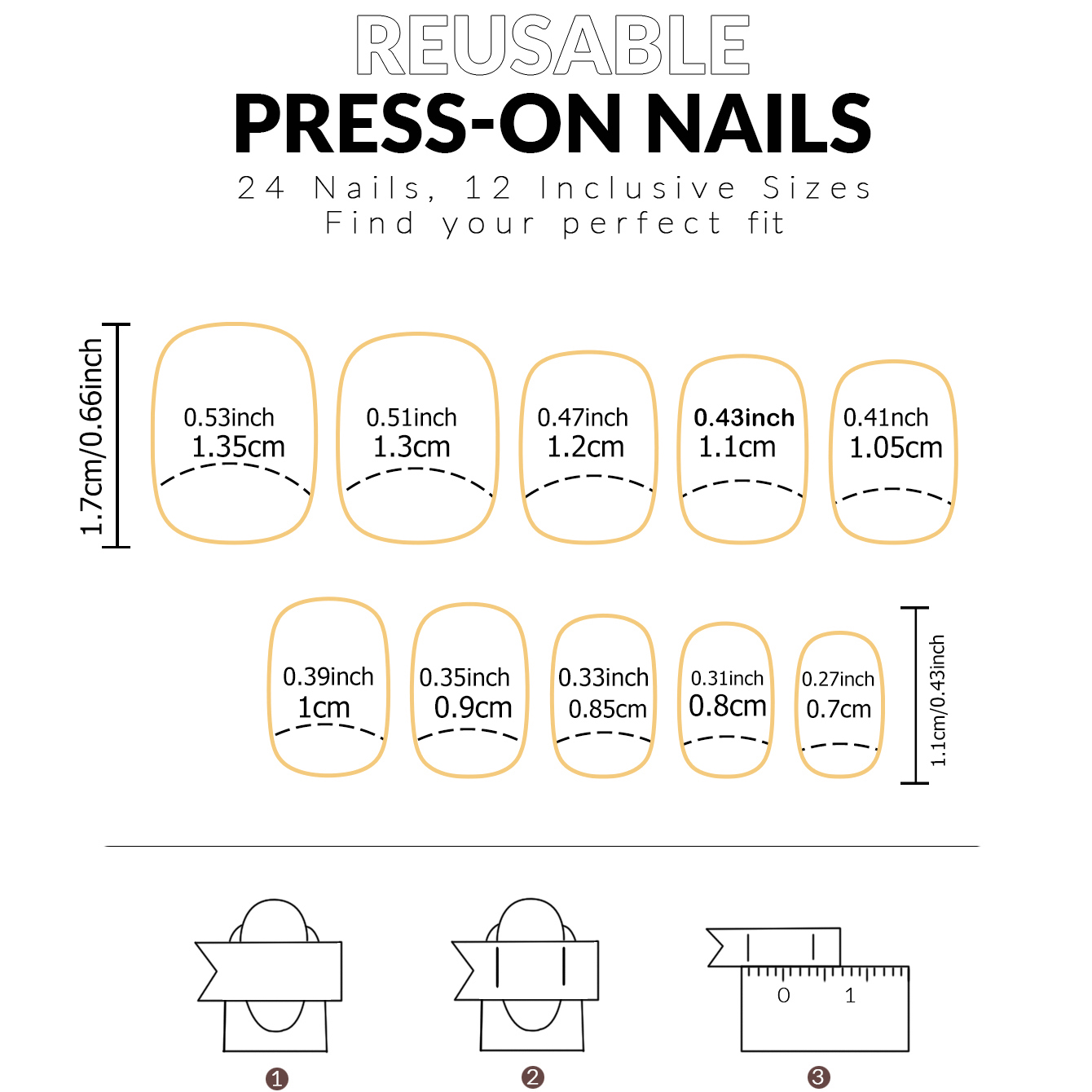 24 SZT. Francuskie Białe Pazno – Nail Art French Nails recenzja i cena