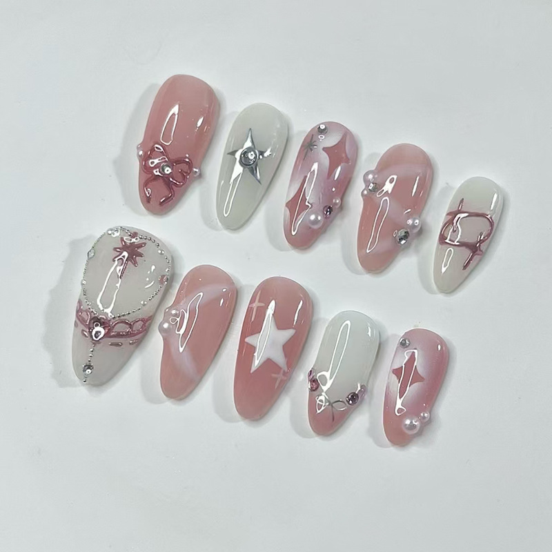 Zestaw 24 szt. krótkich, migda – Nail Art French Nails recenzja i cena