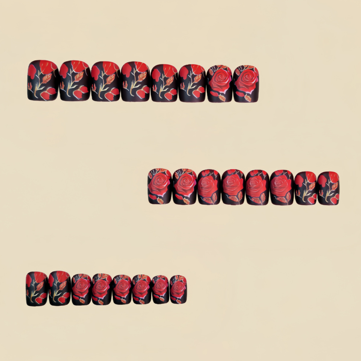 24 szt./zestaw sztucznych pazn – Nail Art Red recenzja i cena