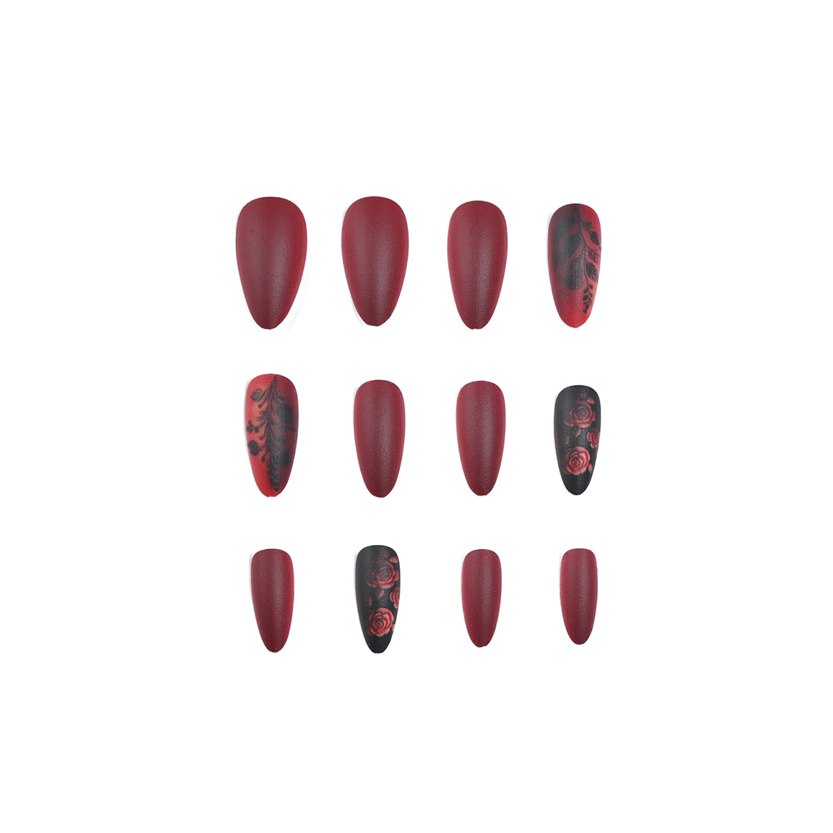 24 sztuki długich migdałowych  – Nail Art Red recenzja i cena