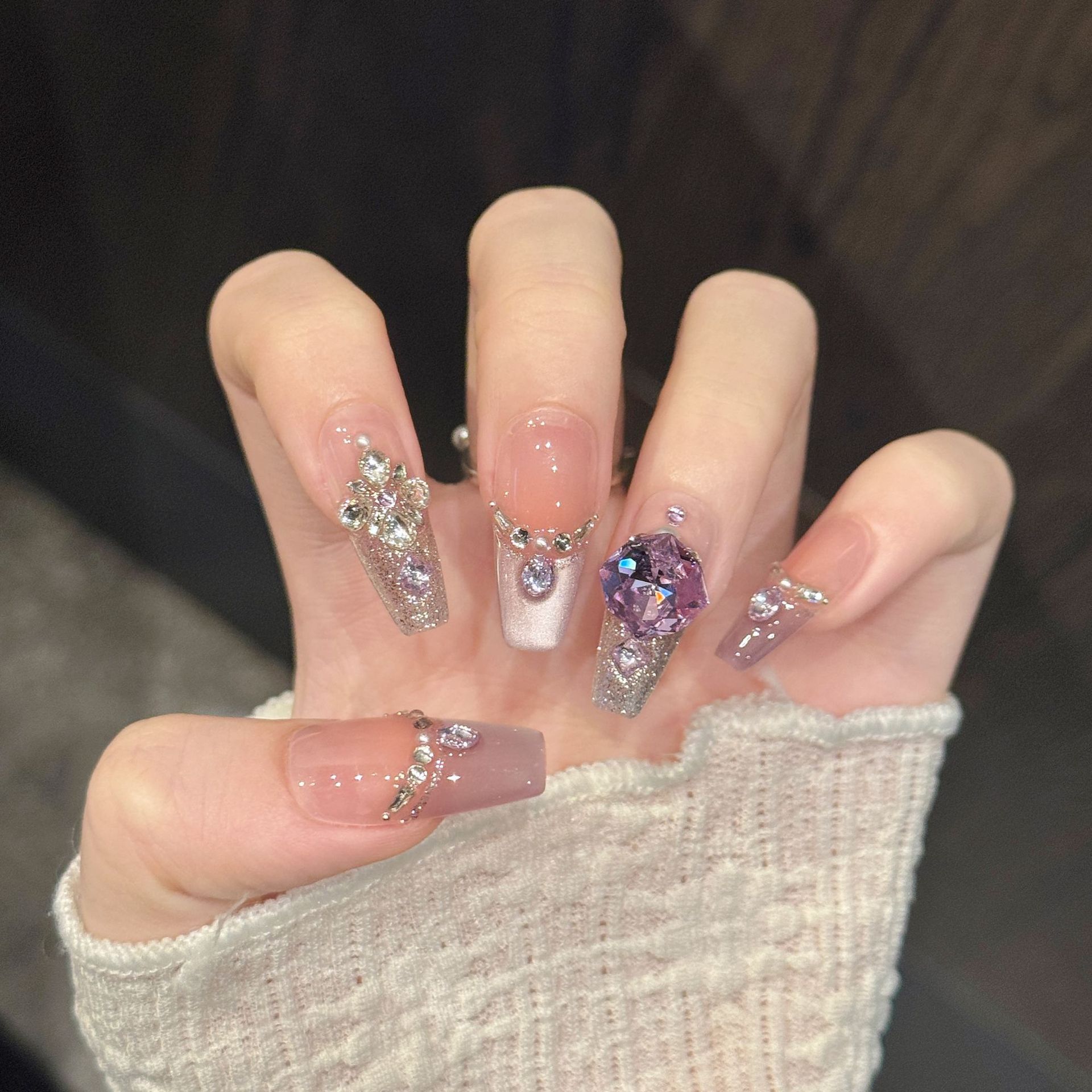 10 szt. Ręcznie Prasowane Pazn – Nail Art French Nails recenzja i cena