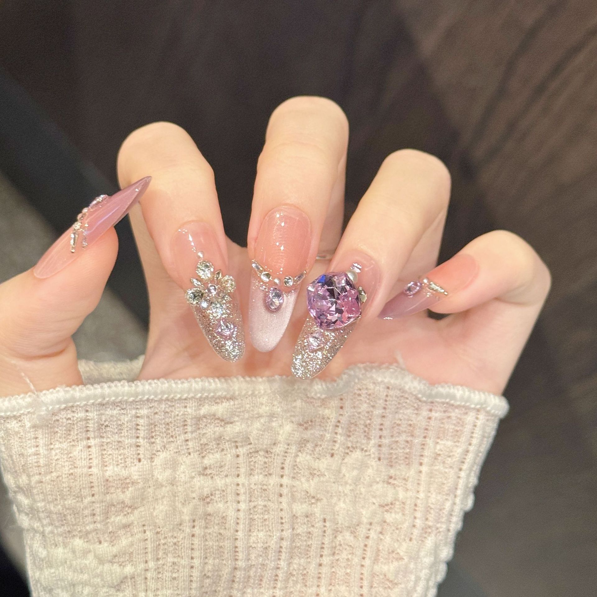10 szt. Ręcznie Prasowane Pazn – Nail Art French Nails recenzja i cena