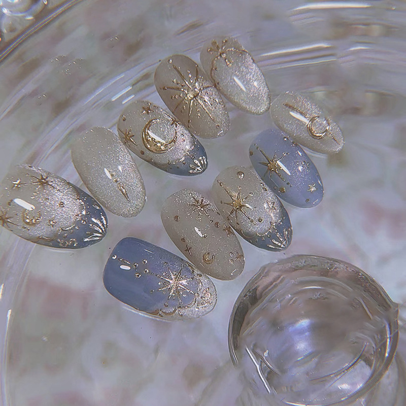 24 szt. Złocone, brokatowe, zd – Nail Art Overlay recenzja i cena