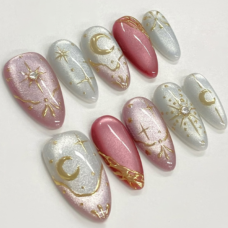 24 szt. Złocone, brokatowe, zd – Nail Art Overlay recenzja i cena