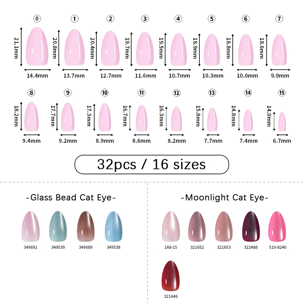 VITAGWX 32 szt. Sztuczne Pazno – Nail Art Overlay recenzja i cena