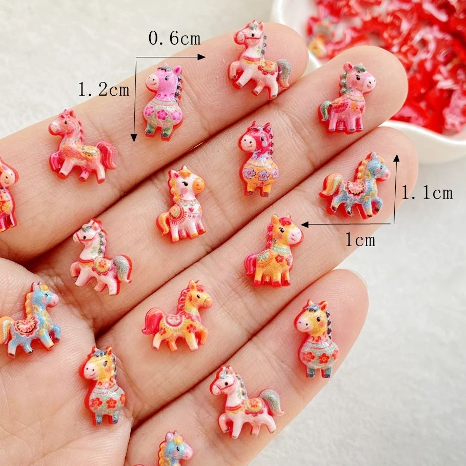 50 szt. Żywiczne Urocze Mini C – Nail Art Red recenzja i cena