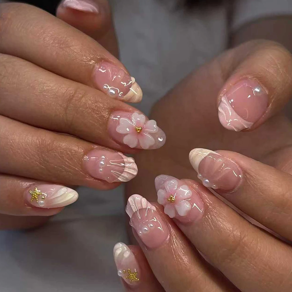 24 szt. Krótkie owalne naklejk – Nail Art French Nails recenzja i cena