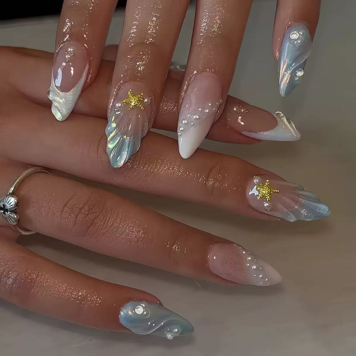 24 szt. Krótkie owalne naklejk – Nail Art French Nails recenzja i cena
