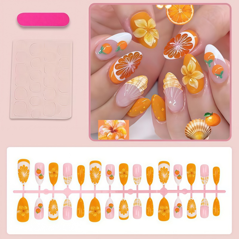 2026 Nowe 30 szt. 3D Owocowe P – Nail Art Orange recenzja i cena
