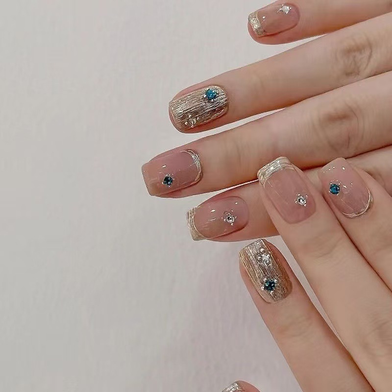 10Pcs Krótkie Kwadratowe Franc – Nail Art French Nails recenzja i cena