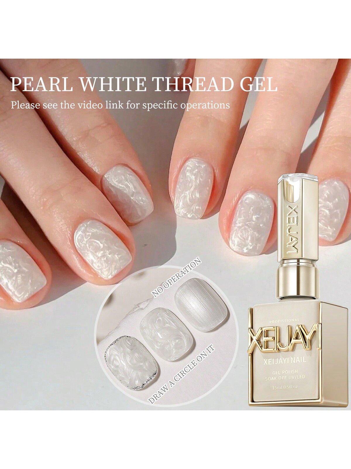15ML Pearl White Thread Gel Na – Nail Art Orange recenzja i cena