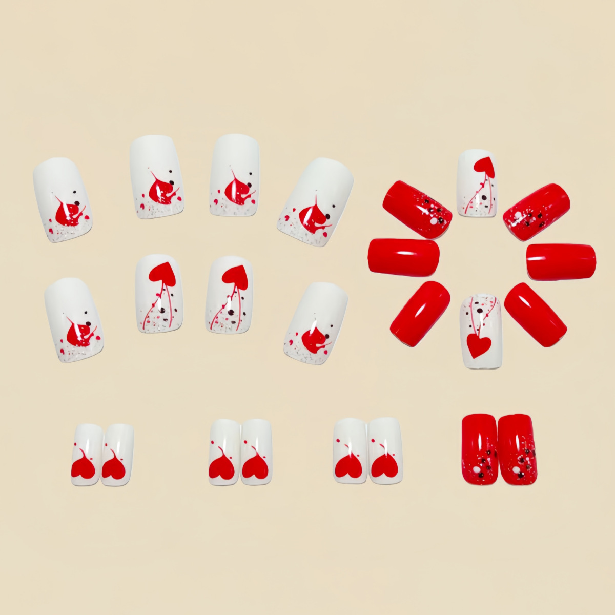Krótkie średniej długości sztu – Nail Art Red recenzja i cena