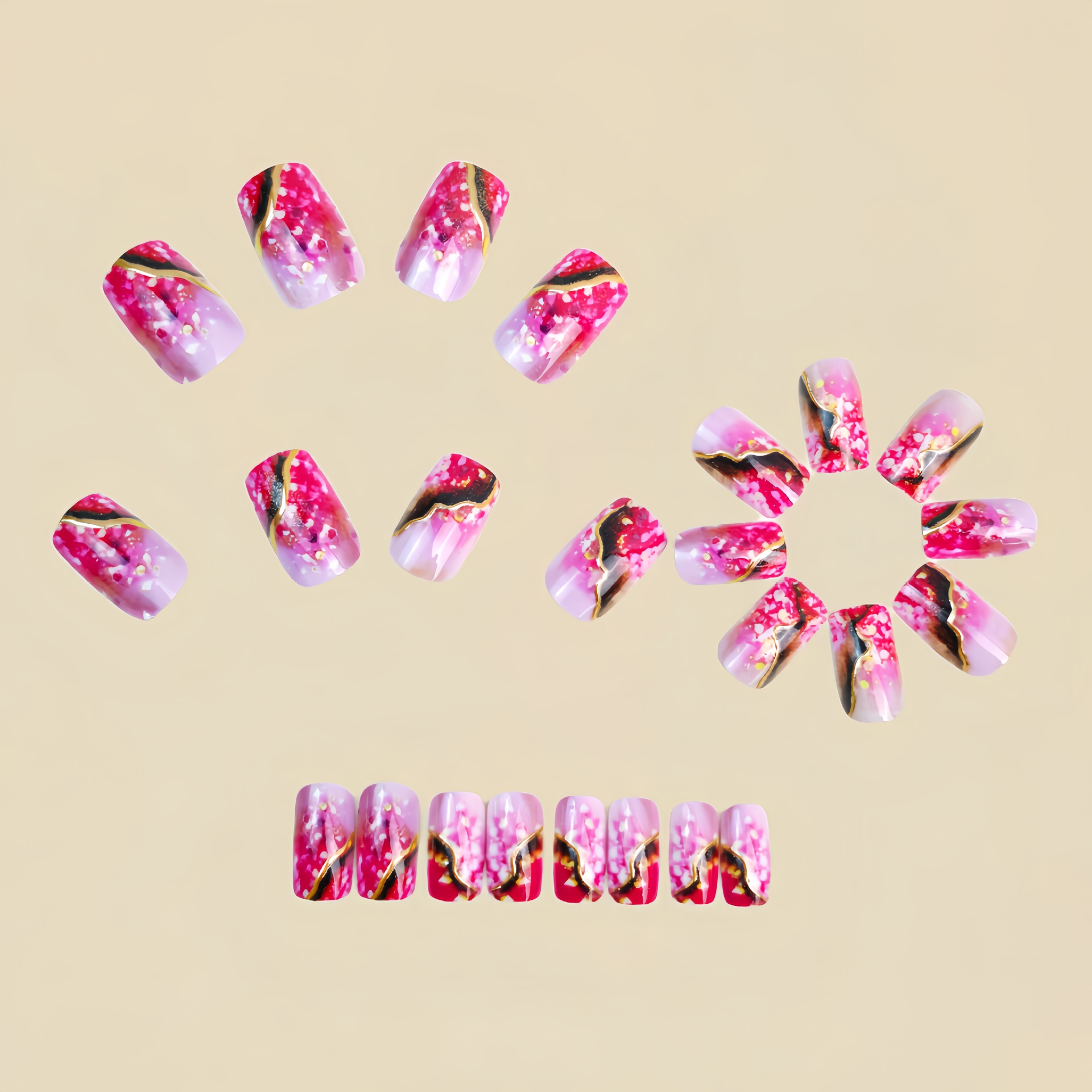 Średnie sztuczne paznokcie dla – Nail Art Fake Nails recenzja i cena
