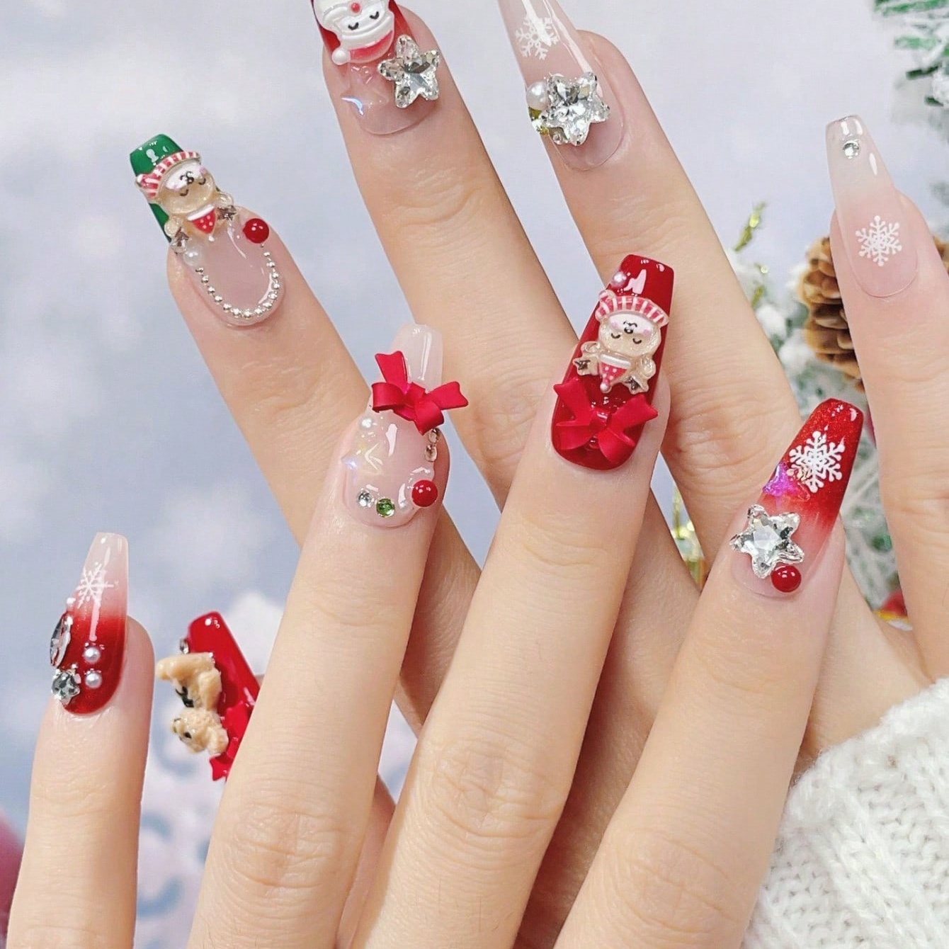 10 szt. Ręcznie Robione Paznok – Nail Art Red recenzja i cena