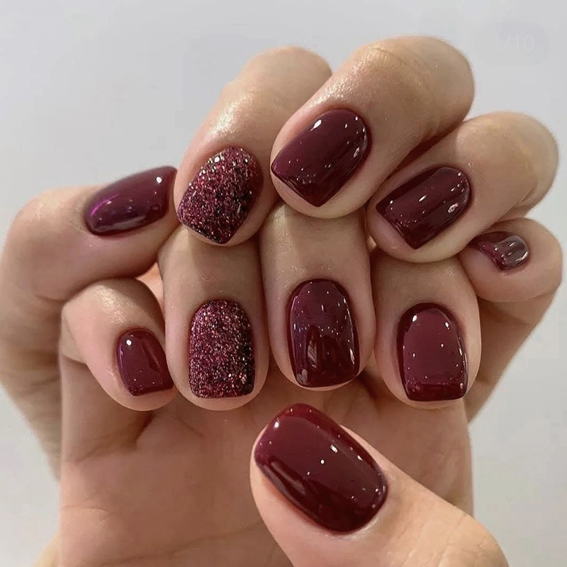 24Pcs Solid Color Press on Nai – Nail Art Fake Nails recenzja i cena